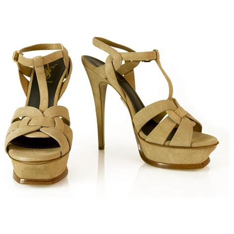 ysl heels beige|YSL tribute heels.